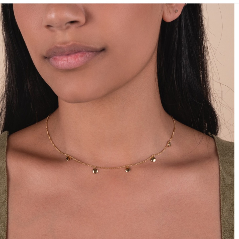 Mejuri dot necklace 18k gold vermeil
